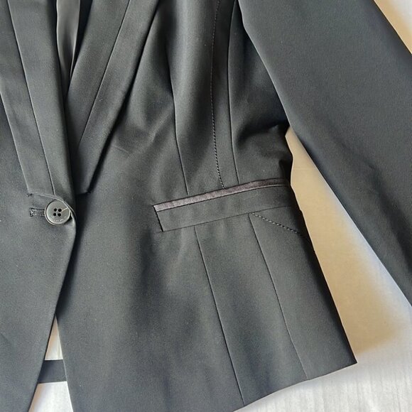 𝅺OLIVIA LAUREN black sculpt hourglass classy single breast blazer size Small - Picture 7 of 16